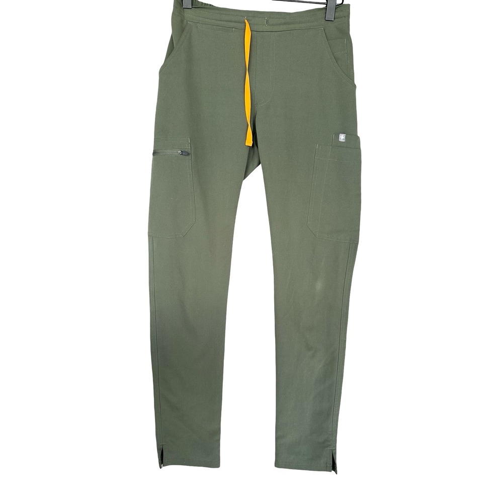 Figs Yola High-Rise Slim Fit Moss Anti-Wrinkle Scrub Trouser Pants Size XXS - Picture 4 of 11